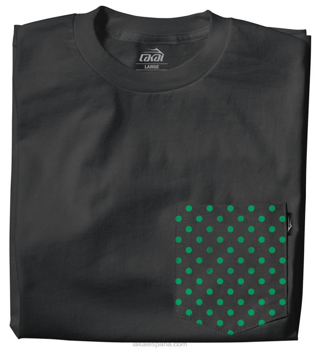 camiseta con bolsillo de lunares para niña Lakai negro 80B2322
