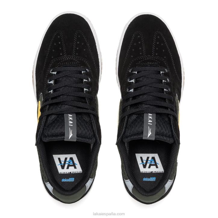 zapatos de skate atlánticos Lakai negro 80B2302