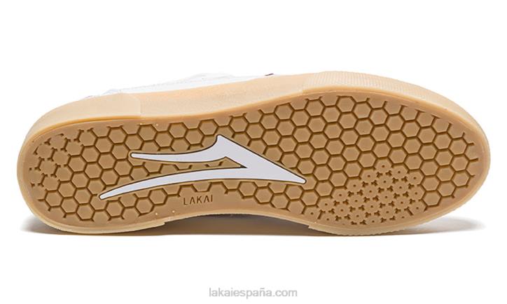 cambridge Lakai cuero blanco/burdeos 80B264