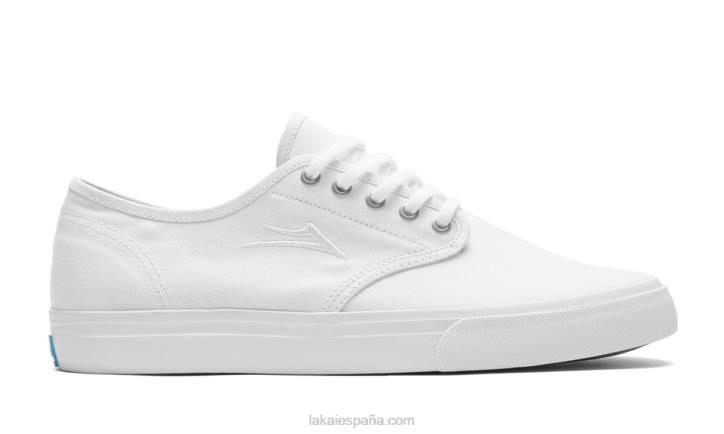 zapatos de skate de lona oxford Lakai blanco 80B2287