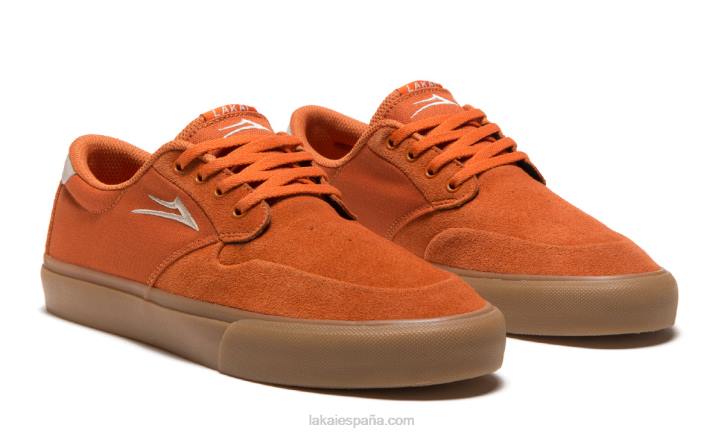 riley 3 zapatos de skate quemados Lakai naranja 80B2254