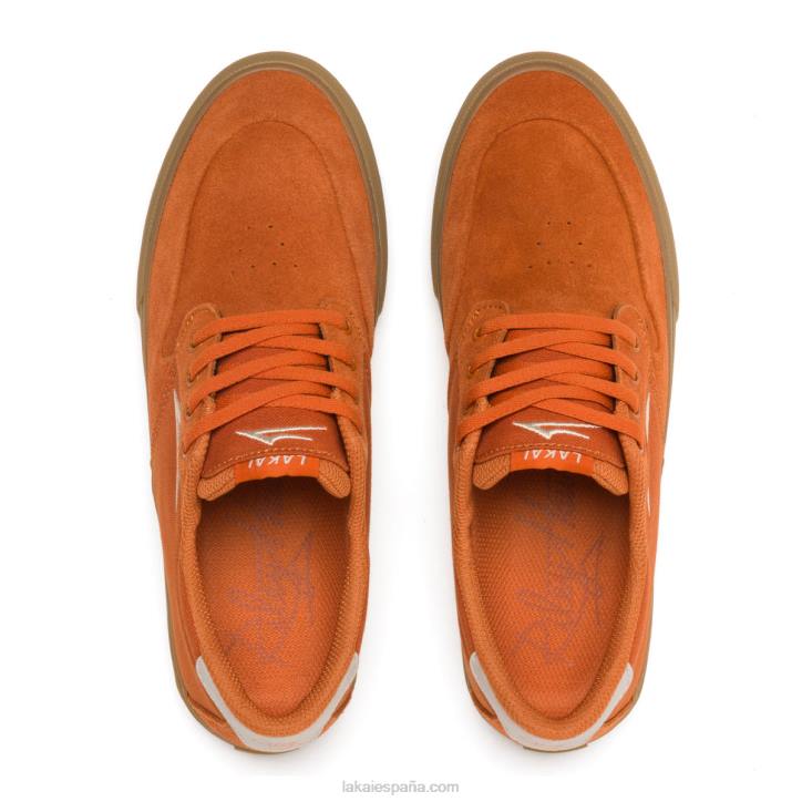 riley 3 zapatos de skate quemados Lakai naranja 80B2254