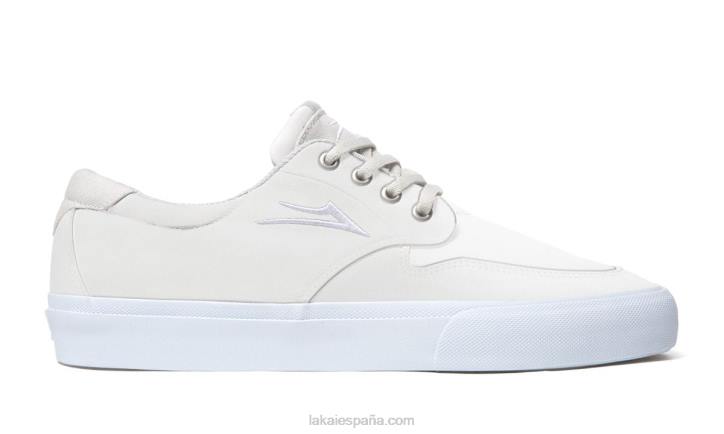 zapatos de skate de cuero riley 3 Lakai blanco 80B2251