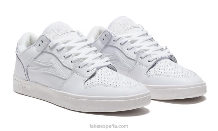 telford bajo Lakai cuero blanco 80B244