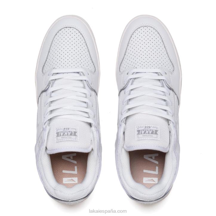 telford bajo Lakai cuero blanco 80B244