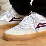 cambridge Lakai cuero blanco/burdeos 80B264