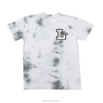 camiseta de letra Lakai teñido anudado gris 80B2159