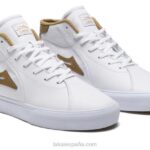 flaco 2 medio Lakai cuero blanco/tabaco 80B228