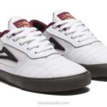 los niños de cambridge Lakai blanco/cuero de goma 80B2117