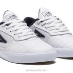 los niños de cambridge Lakai cuero blanco/marino 80B2120