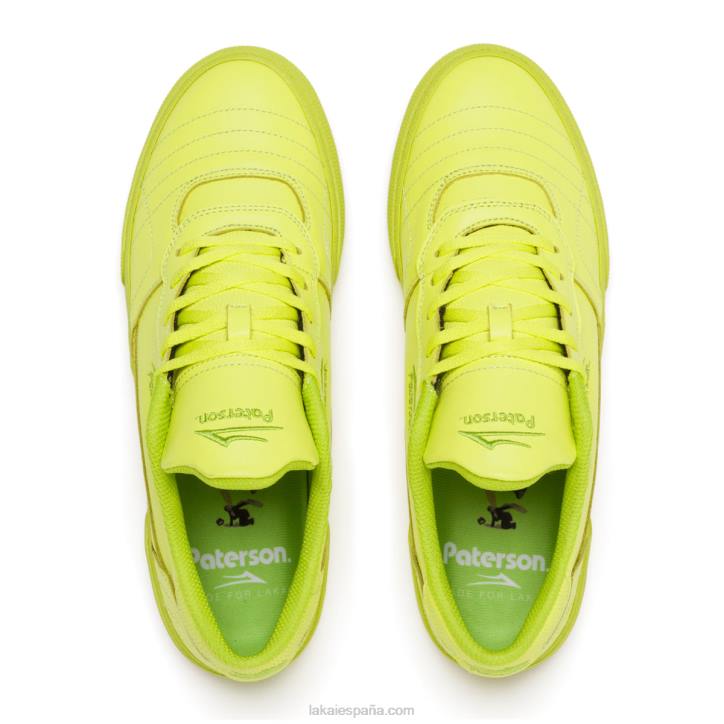 paterson cambridge zapatos de skate de cuero de color lima Lakai amarillo 80B2196 - Image 3