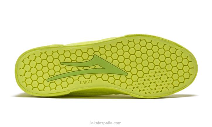 paterson cambridge zapatos de skate de cuero de color lima Lakai amarillo 80B2196 - Image 4