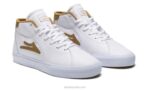 zapatillas de skate de piel flaco 2 mid Lakai blanco 80B2238 - Image 4