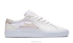 zapatos de skate de cuero flaco 2 Lakai blanco 80B2241