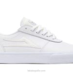zapatos de skate de cuero Manchester Lakai blanco 80B2288