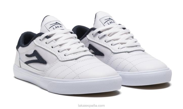 zapatos de skate de cuero para niños cambridge Lakai blanco 80B2176 - Image 2