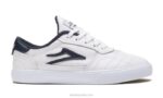 zapatos de skate de cuero para niños cambridge Lakai blanco 80B2176 - Image 3