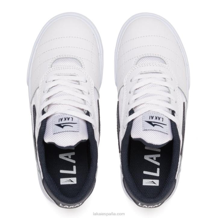 zapatos de skate de cuero para niños cambridge Lakai blanco 80B2176 - Image 4