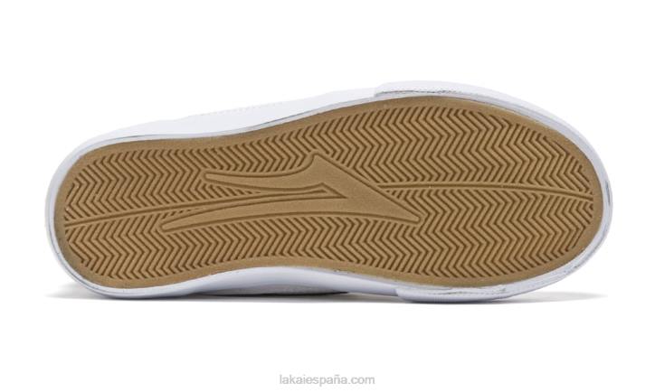 zapatos de skate de cuero para niños cambridge Lakai blanco 80B2176 - Image 5